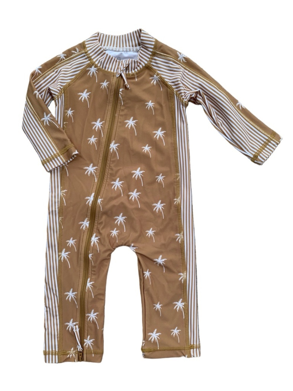 Caden Lane Size 3-6 Months Palm Tree Long Sleeve Full Length Rashguard Swimsuit